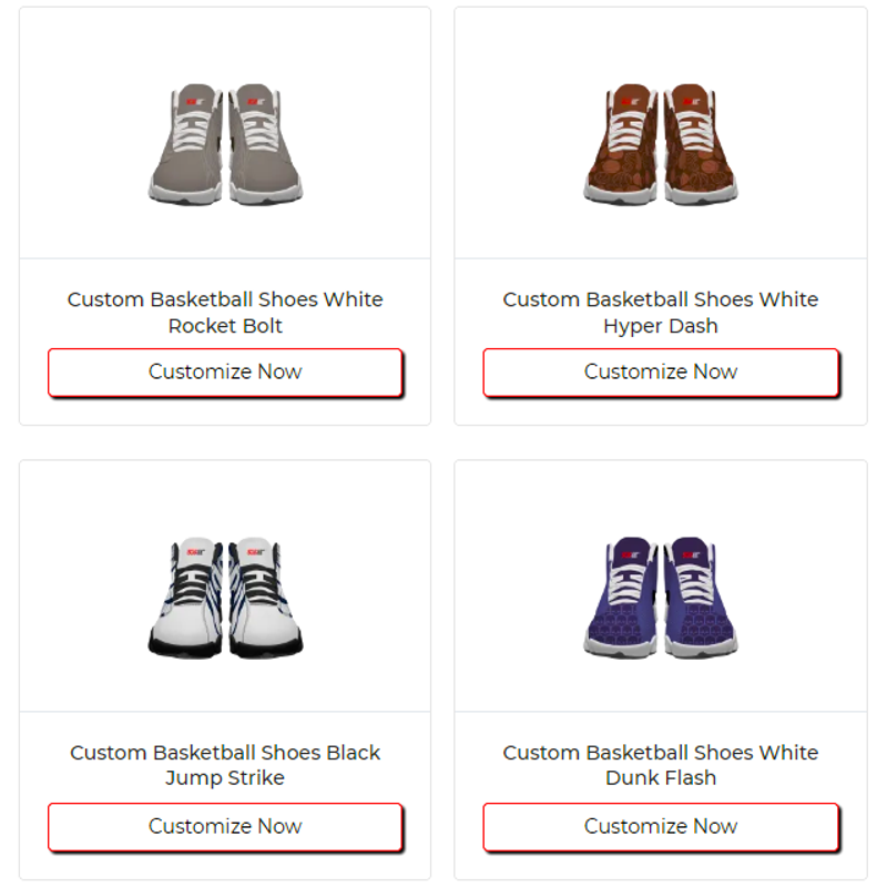 a selection of basketball shoe templates that can be customized